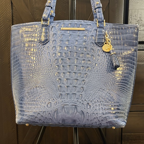 Brahmin Handbags - Brahmin Blue Croc-Embossed Tote